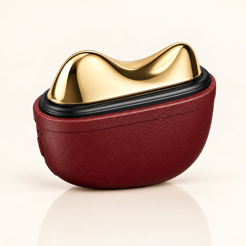 Moonlissa Warm Gua Sha in Holiday Red & Gold